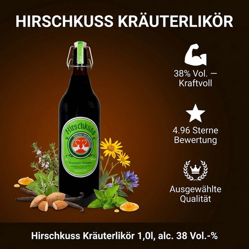 Hirschkuss kräuterlikör - hirschkuss,