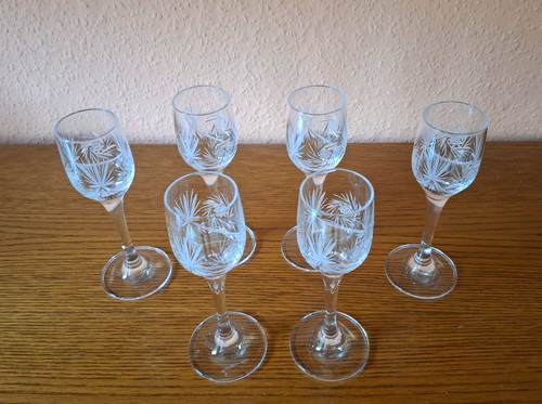 6er set vintage walther glas - set, walther-glas